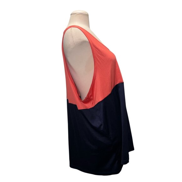 Trunks Surf & Swim Co Colorblock Sleeveless Tank Top XXL Men Coral & Navy Polyes - Picture 10 of 10